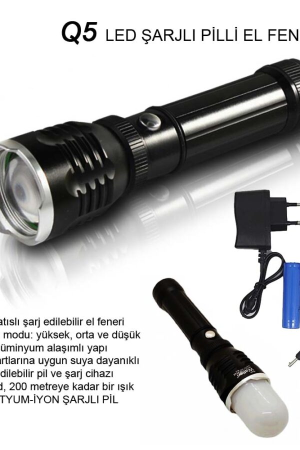 Flaşörlü Uzun Mesafeli Şarjlı Pilli Mıknatıslı  Wt-282