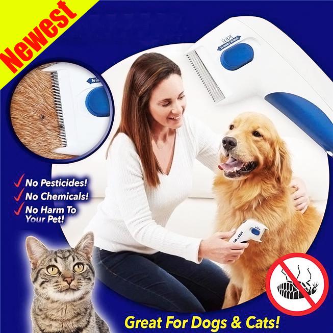 Flea Dtor Kedi ve Köpekler için Pilli Pire Tarağı - Görsel 2