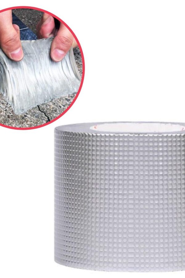 Folyo Kauçuk Bant Yapışkanlı Su Geçirmez Çatı Boru Tamir Bı (2Metre x 10 Cm)