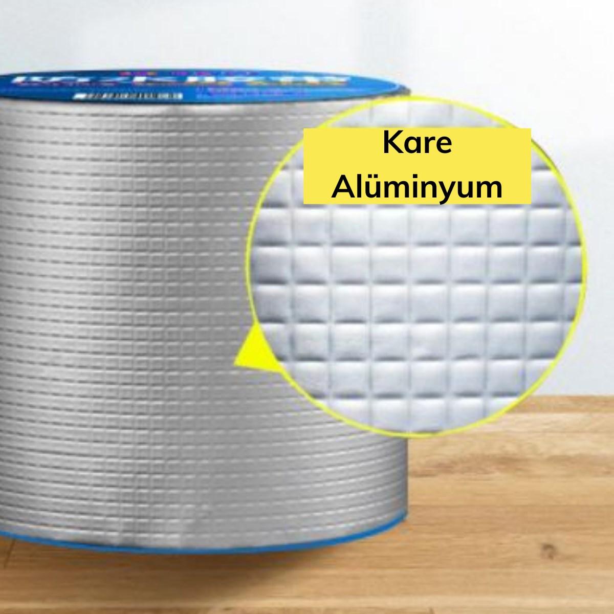 Folyo Kauçuk Bant Yapışkanlı Su Geçirmez Çatı Boru Tamir Bı (2Metre x 10 Cm) - Görsel 3