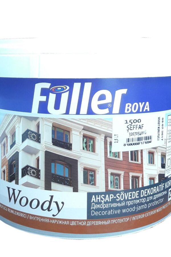 Woody Su Bazlı Şeffaf Vernik 2,5 Litre