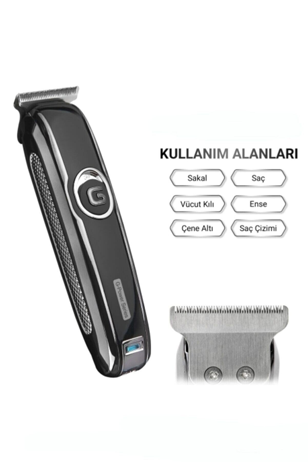 G Power Şarjlı Traş Makinesi Sakal Ense Vucüt Kılı Tıraş Makinası - Görsel 5