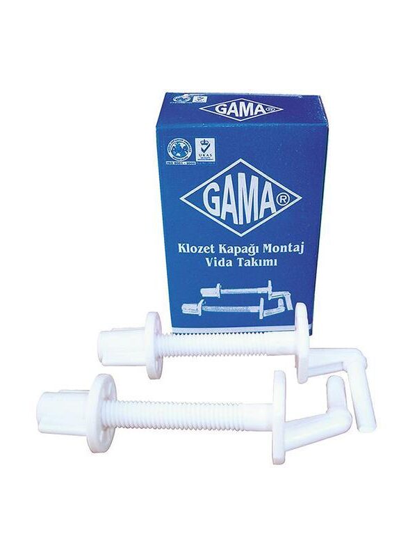 Gama Klozet Kapağı Montaj Vidası Plastik Alttan Sıkma Kod:45001