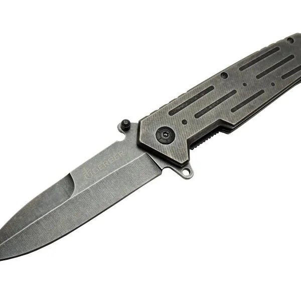 GB B033A Eskitme Kamp Çakı 22 cm - Metal Sap, Otomatik