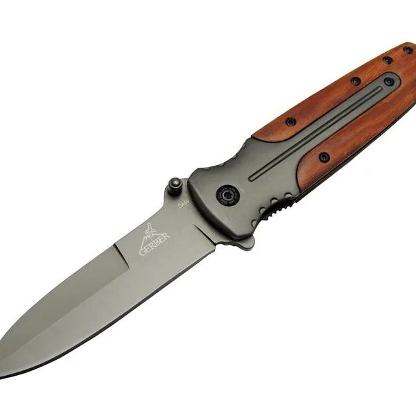 GB DA59 cı Tip Kamp Çakısı 21 cm - Metal & Ahşap Sap, Kemerlikli