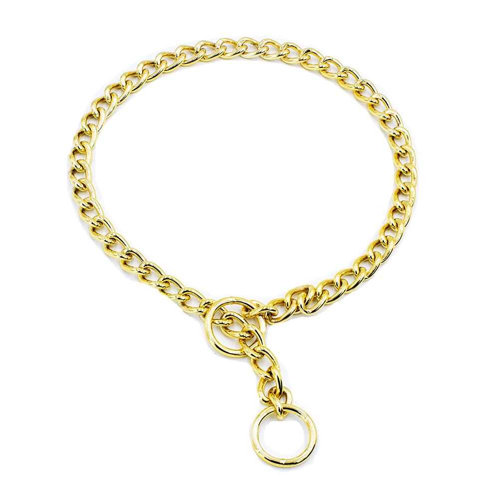 Eğitim Serisi li Köpek Boyun Tasması 3,5x55 cm - Gold