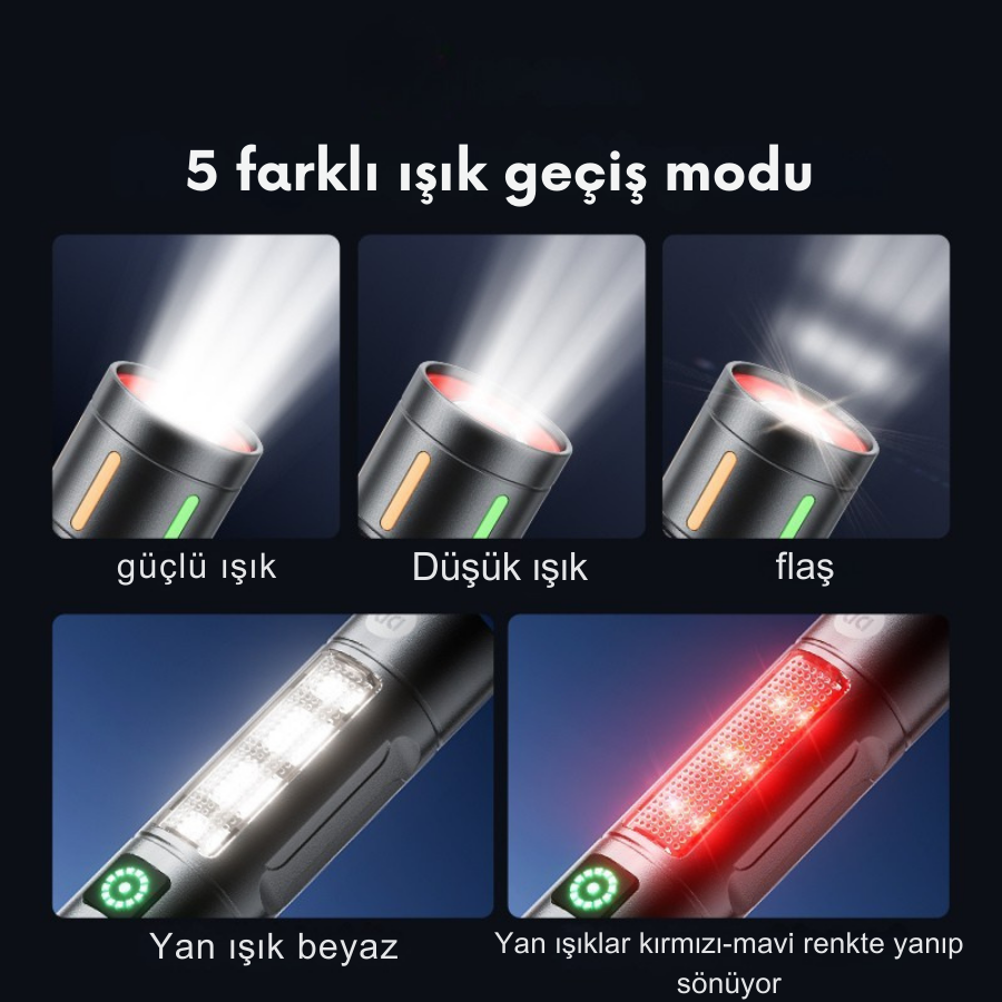 Gold Police GP-222 Çok Fonksiyonlu Kamp Lambası 1000 Lümen - Görsel 5