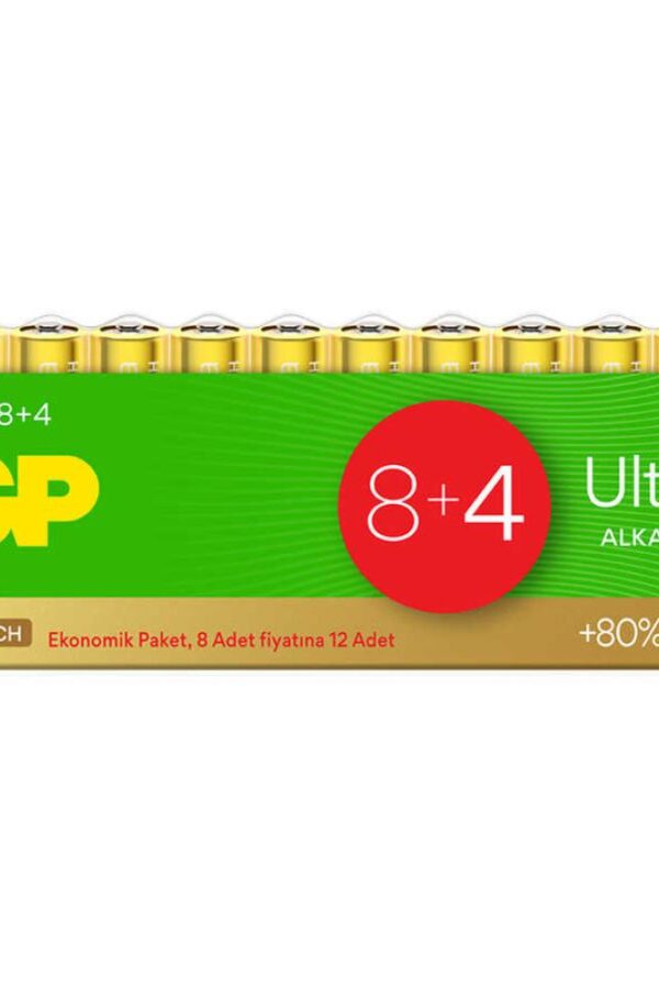 GP Ultra lin AAA İnce m Pil 12'li Paket