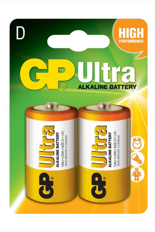 GP Ultra lin D Büyük Boy Pil 2li