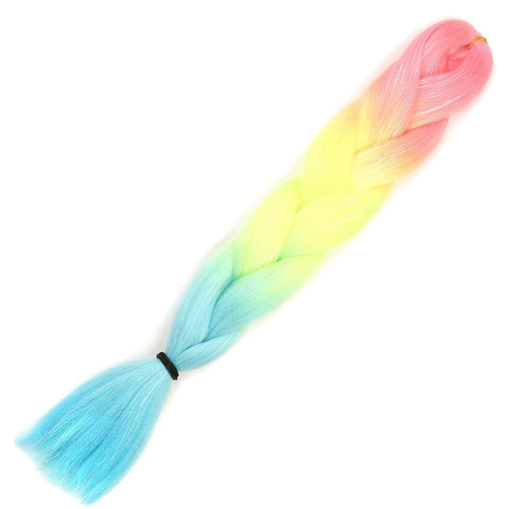Simli Fuşya / Neon Sarı / Açık Mi Ombreli Örük 100 Gr.