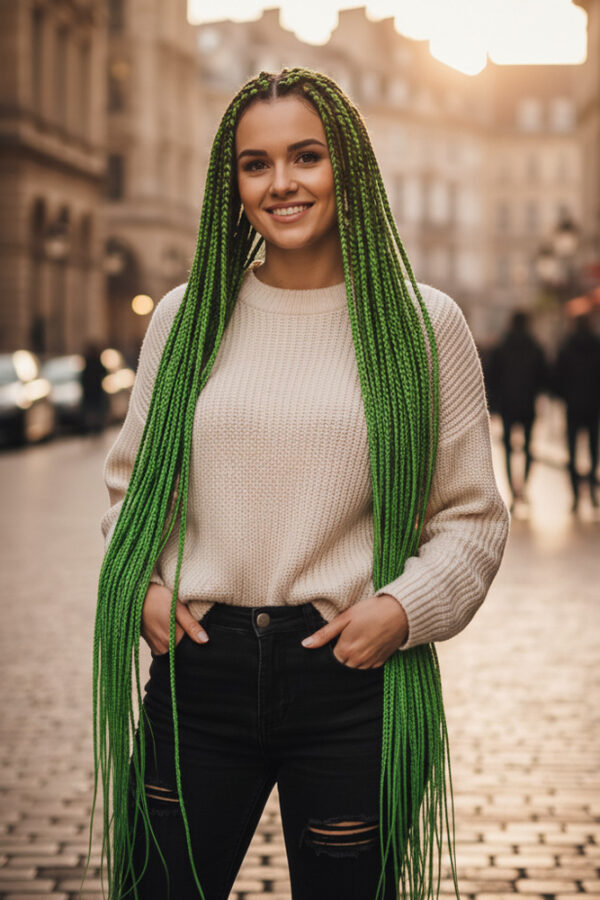 Afrika Örgüsü Ve Rasta İçin Sen  / Yeşil