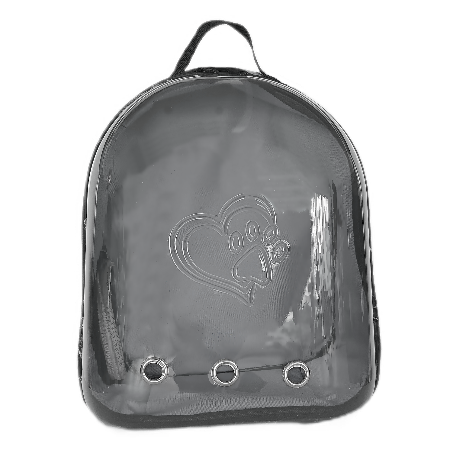 Kalpli Patili Astronot Şeffaf Taşıma Sırt Çantası Gri 24x32x42 cm - Görsel 4