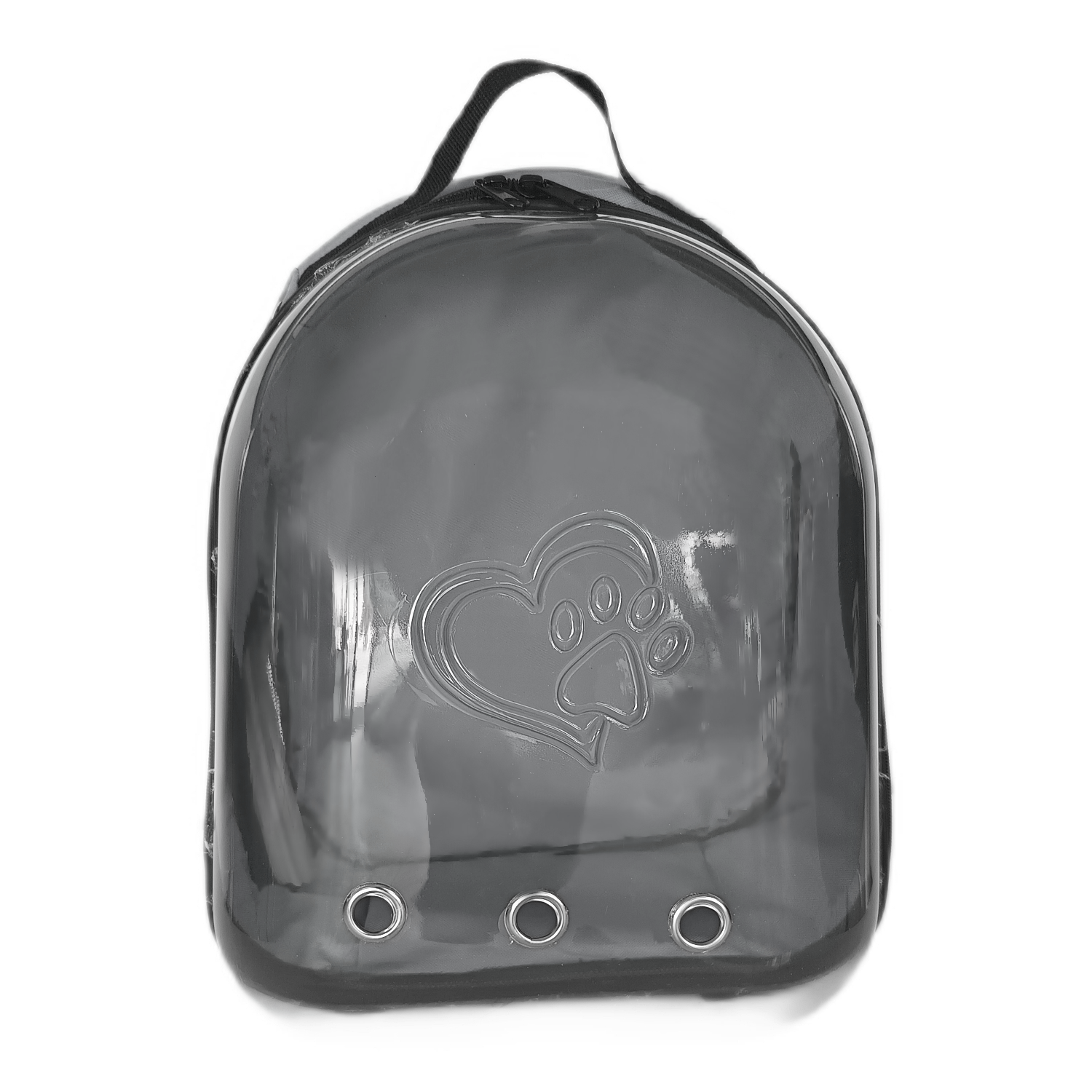 Kalpli Patili Astronot Şeffaf Taşıma Sırt Çantası Gri 24x32x42 cm - Görsel 6