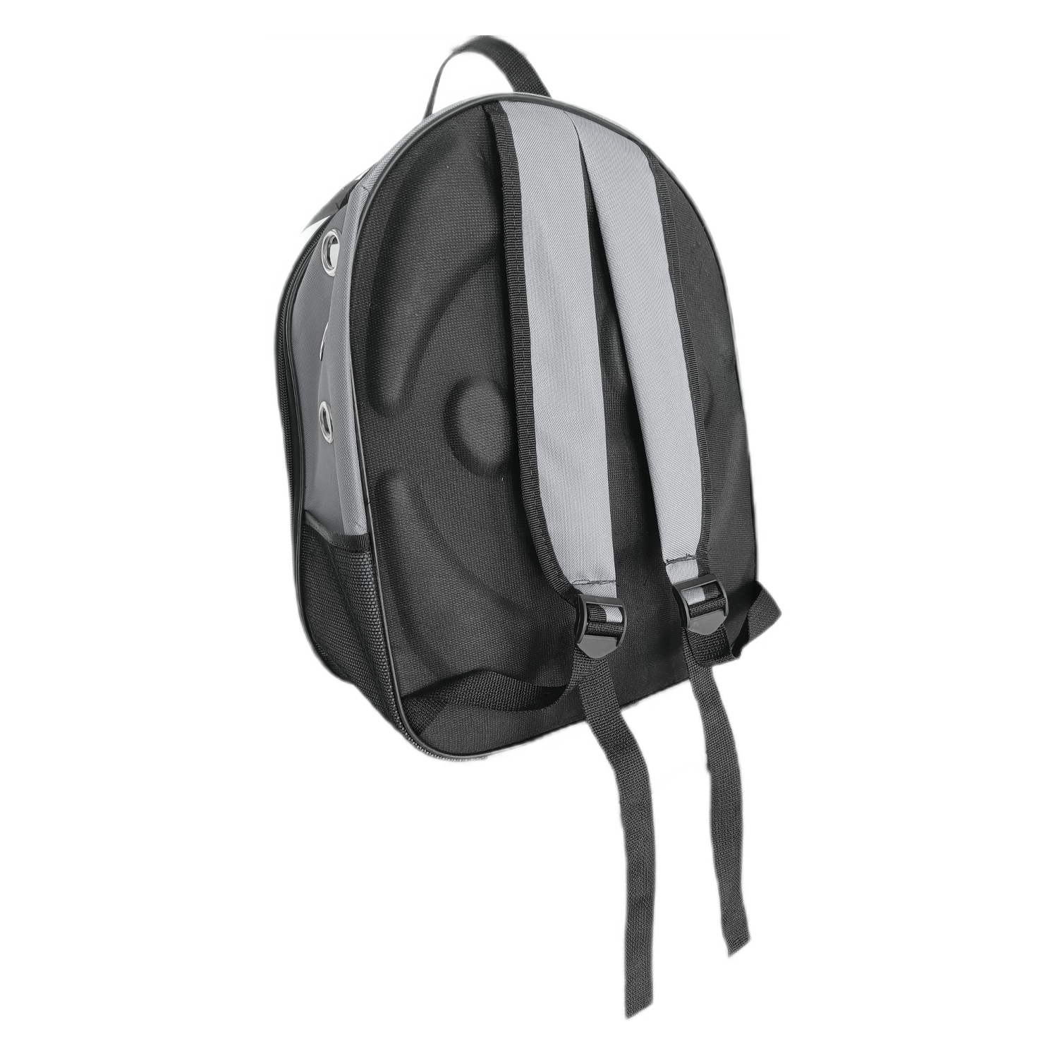 Kalpli Patili Astronot Şeffaf Taşıma Sırt Çantası Gri 24x32x42 cm - Görsel 5