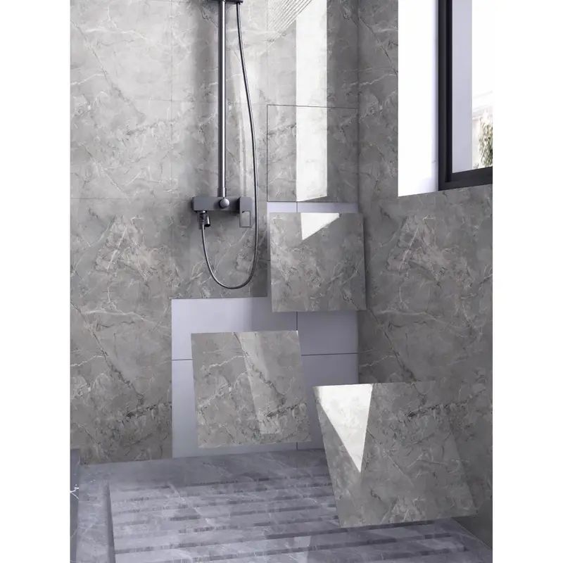 GRİ MERMER DESEN DUVAR STİCKER (30*30) - Görsel 2