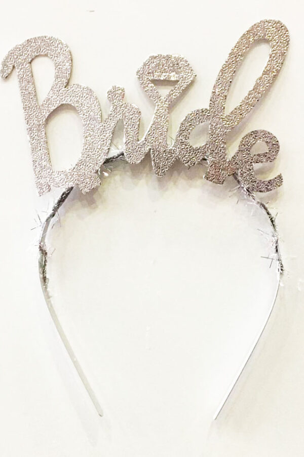 Renk Bekarlığa Veda İtalik Yazı lı Bride Taç