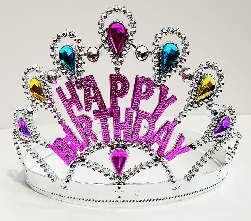 Renk Happy Birthday Yazılı Doğum Günü Tacı 60 cm - Görsel 2