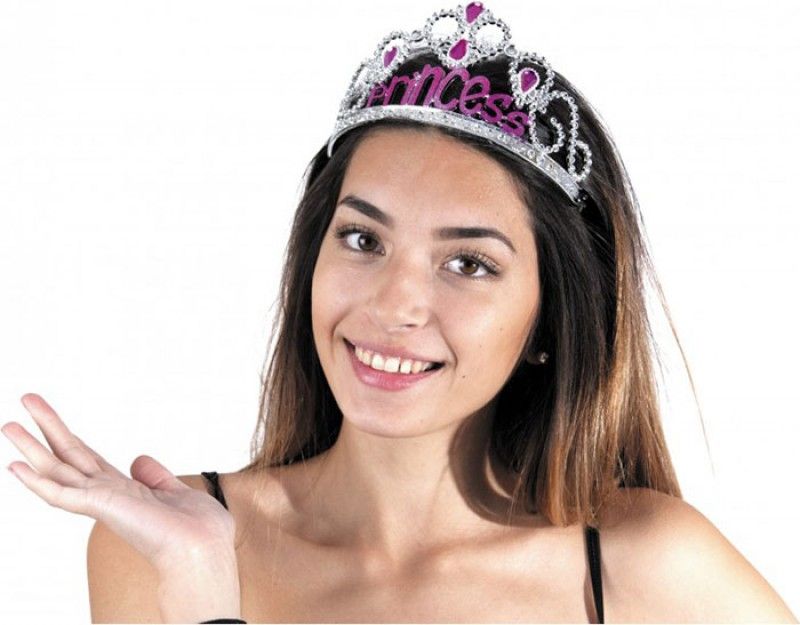 Renk Prenses Yazılı Parti Tacı 60 cm