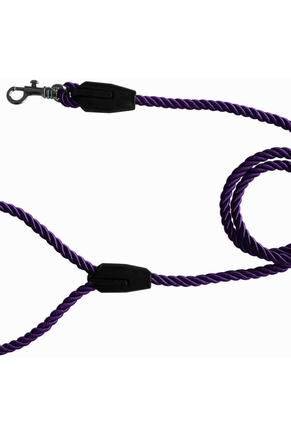 Üçlü Sarmallı Köpek Gezdirme Halatı 1 cm-120 cm Mor