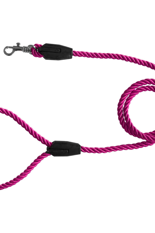 Üçlü Sarmallı Köpek Gezdirme Halatı 1 cm-120 cm Pembe