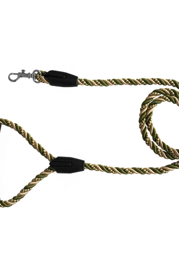 Üçlü Sarmallı Köpek Gezdirme Halatı 1 cm-120 cm Yeşil