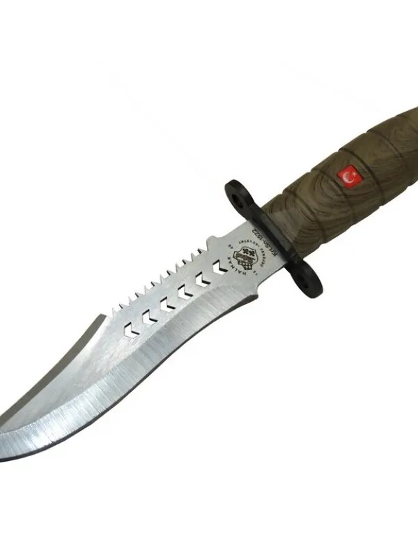 Halmak 1522 Haki Komo Bıçağı 30cm - Tırtıklı Sırt, Kılıflı