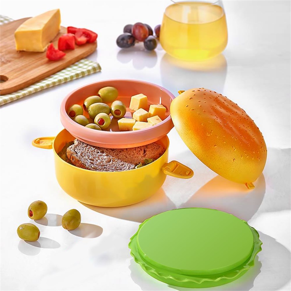 Hamburger Görünümlü Beslenme ve Saklama Kabı - Görsel 3