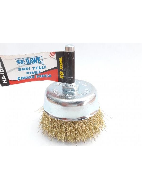 HA10145 Pimli Sarı Tel Çanak Fırça 50 mm
