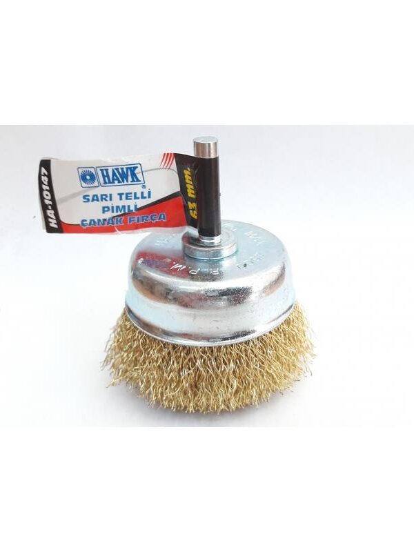 HA10147 Pimli Sarı Tel Çanak Fırça 65 mm