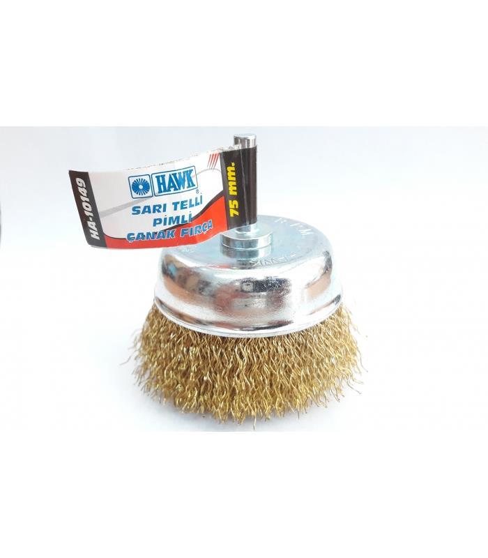 HA10149 Pimli Sarı Tel Çanak Fırça 75 mm