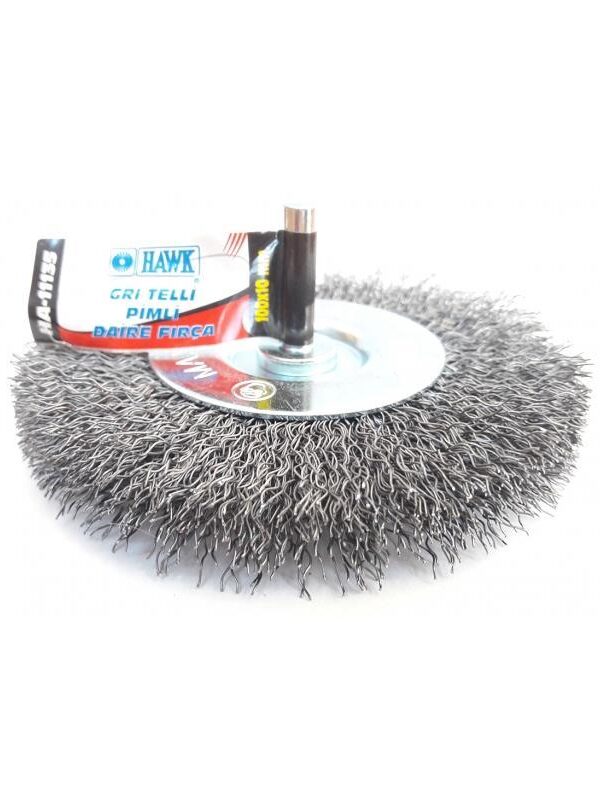 HA11135 Pimli Gri Tel Daire Fırça 100x10 mm