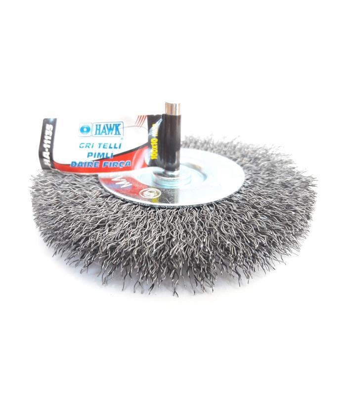 HA11135 Pimli Gri Tel Daire Fırça 100x10 mm