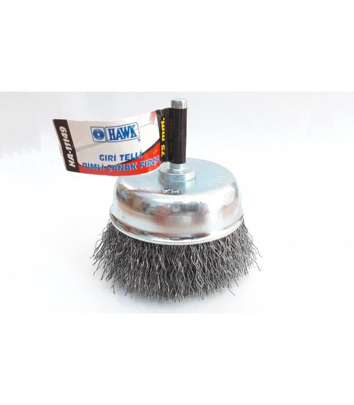 HA11149 Pimli Gri Tel Çanak Fırça 75 mm