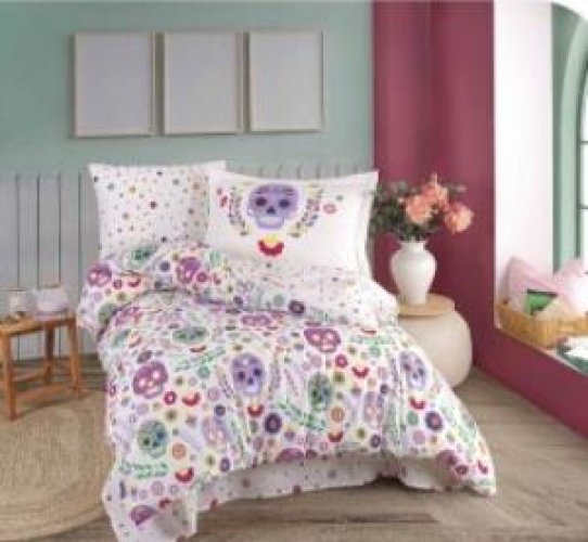 Tek Kişilik Poplin Nev Takımı Alice Mor