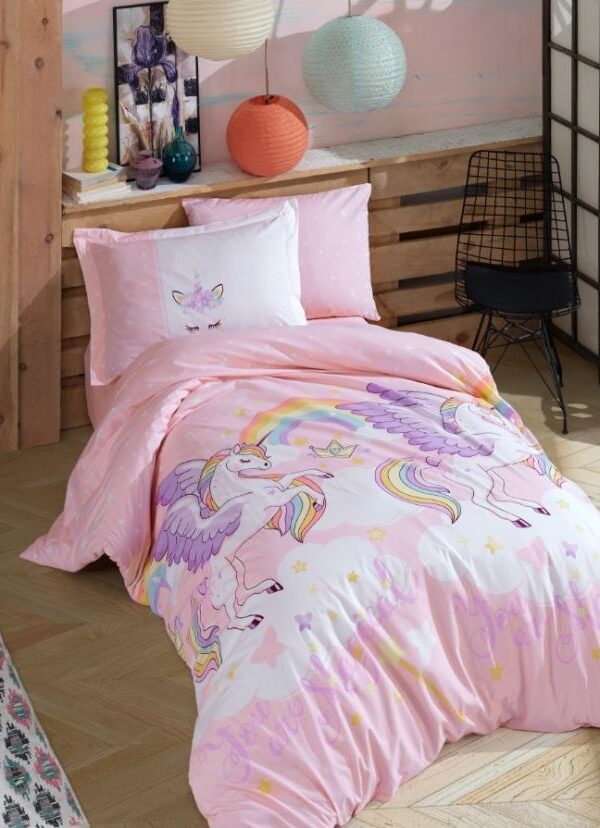 Tek Kişilik Poplin Nev Takımı Magical Pembe