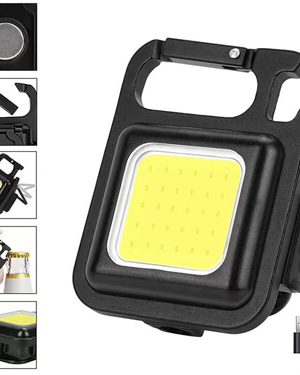 HS-37 Led lıklı Cep Boy Cob Led Metal Kasa Mıknatıslı Şişe Açacağı Usb’li Şarj Edilebilir