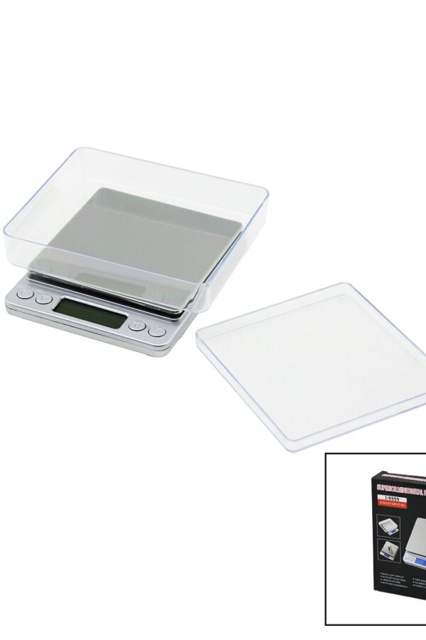 SUPERIOR MINI I-2000 3000GR/0.1GR MİNİ=10.5X13CM HASSAS TARTI - TERAZİ ŞEFFAF PLS.KAPAK PİLLİ