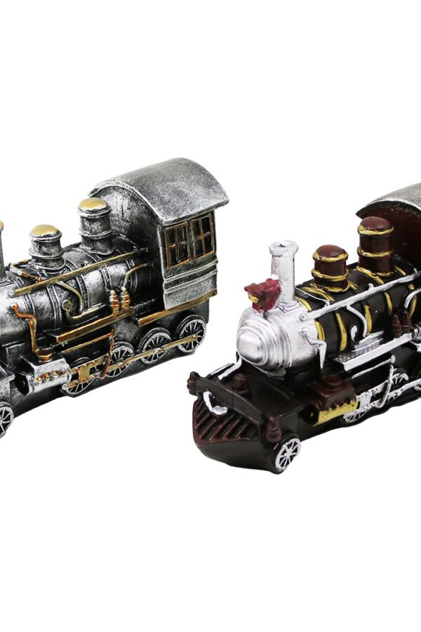 KUMBARA TREN VİNTAGE DEKORATİF BİBLO KUMBARA RENKLİ 20X12X8CM REÇİNE
