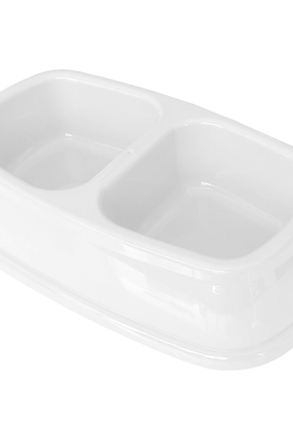 İkili Plastik  Ve Su Kabı 500 + 500 Ml Beyaz