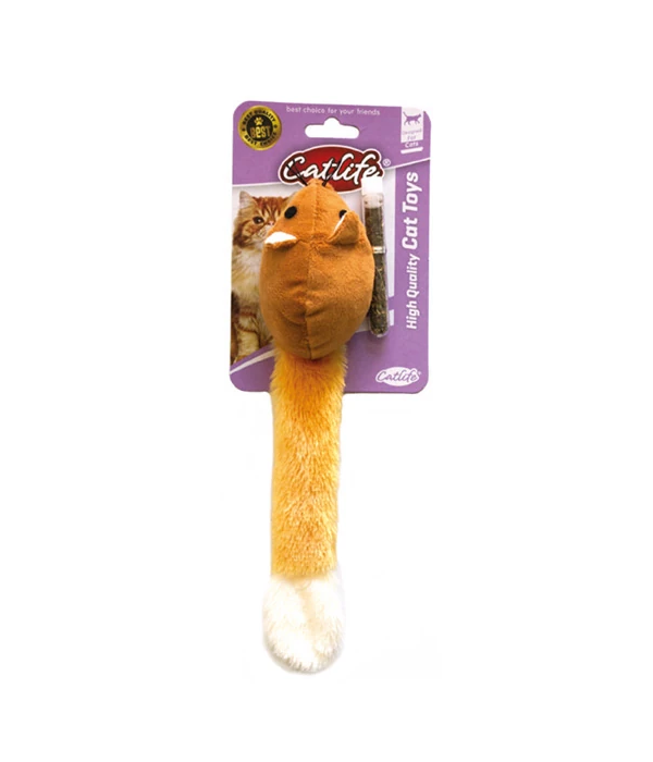 Catlife Catnipli Peluş Uzun Kuyruklu Fare Kedi Oyuncağı 26 cm