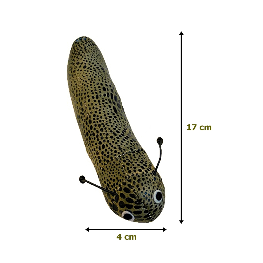Kedi Oyuncağı Kedi Otlu Benekli Tırtıl 4-17 cm Yeşil - Görsel 2