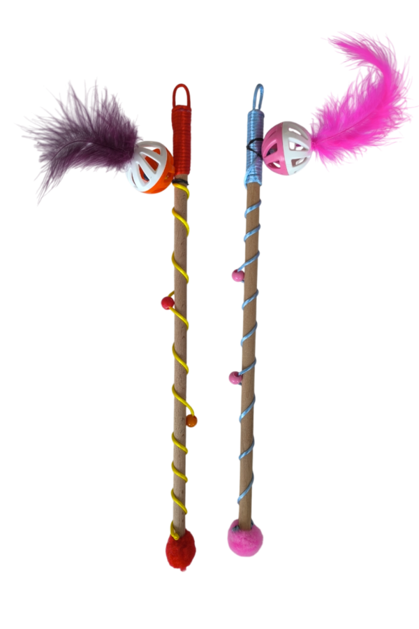 Karamel Sesli Toplu lü Kedi Oltası 40-50 cm Renkli