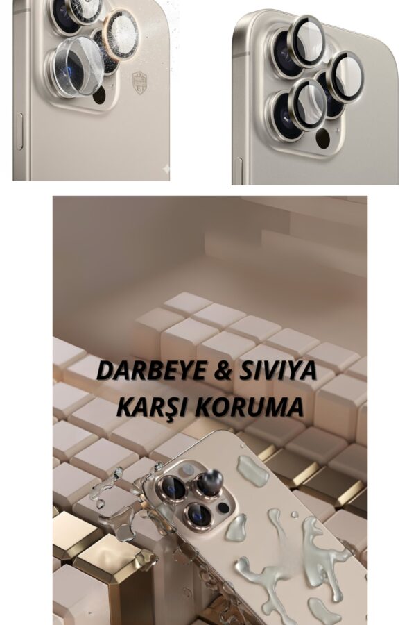 16 Pro Max Kamera Lens Koruyucu Naturel