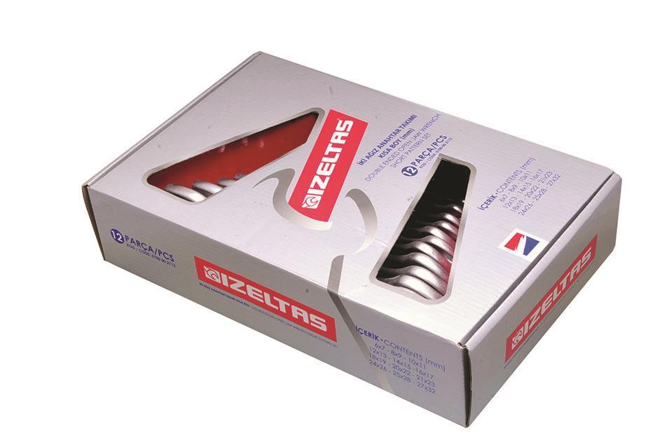 İzeltaş 0100 İki Ağız Takımı Kısa Boy 8 Parça