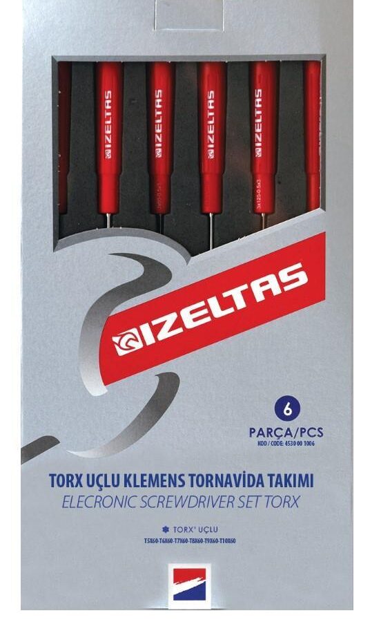 İzeltaş 4530 Elektronikçi Torx Tornida Seti 6 Parça