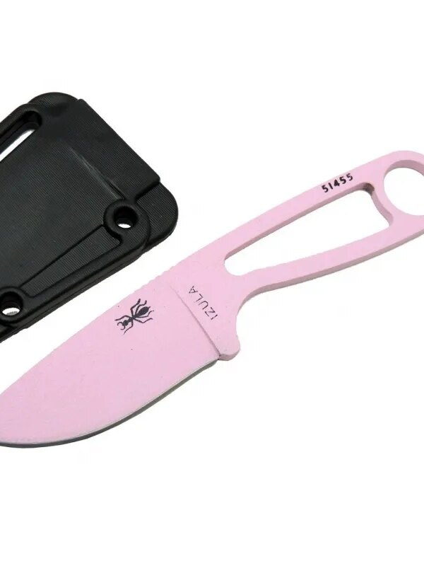 İzula Esee 51455PNK Pembe Kamp Bıçağı 16 cm - Komple Metal, Plastik Kılıflı