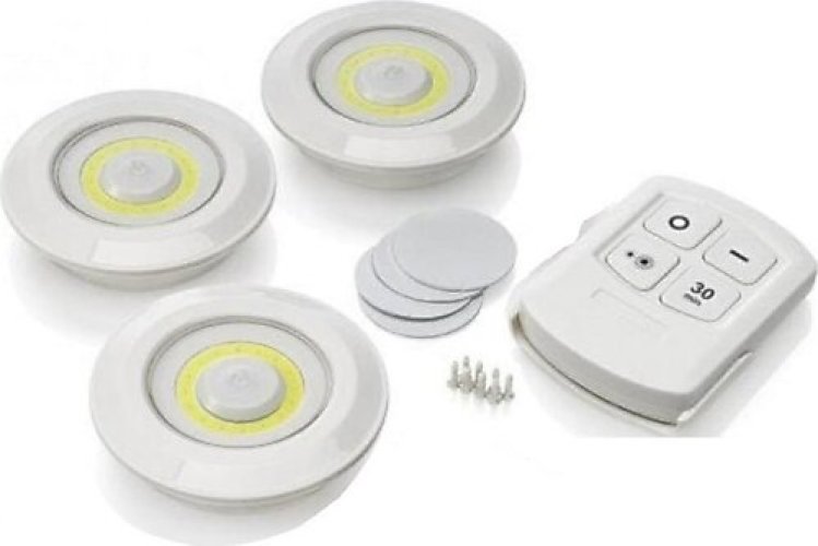 Kablosuz Uzaktan Kumalı 3lü Led Lamba Seti - Görsel 2