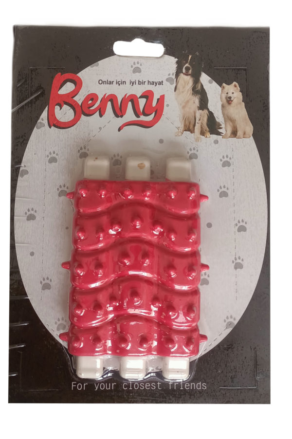 Benny Diş Kaşıma Köpek Oyuncağı Kaburga 10 cm 3 lü