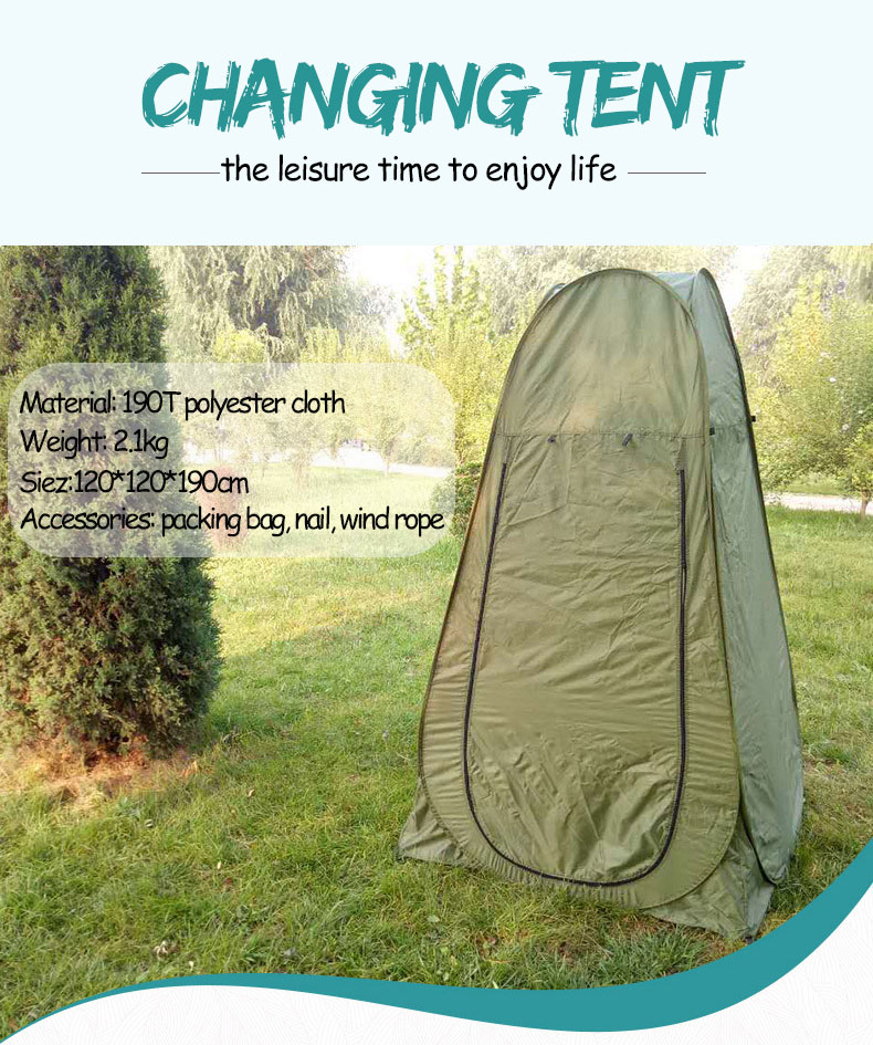 Kamp Alanı Duş Giyinme Wc Çadırı Fotoğrafcı Prova Kabini 190x120x120 - Görsel 4