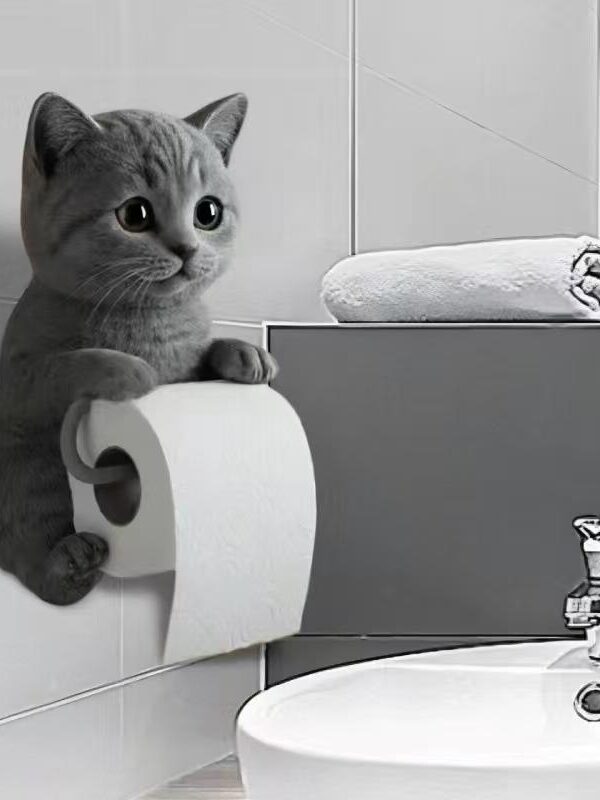 Kedi Tasarımlı Tuvalet Kağıtlığı